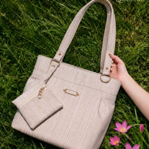 White Beige Tote Bag for Women