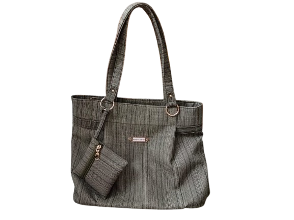 olive ribbed tote bag for ladies