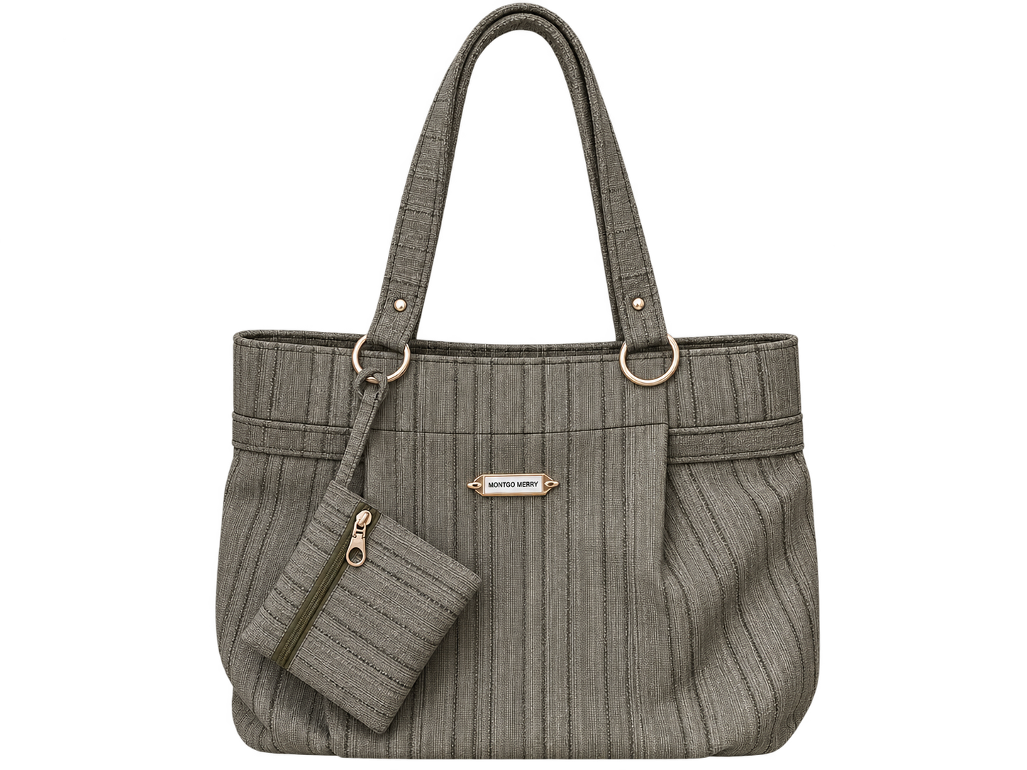 Olive Ribbed Ultra Soft Tote Bag