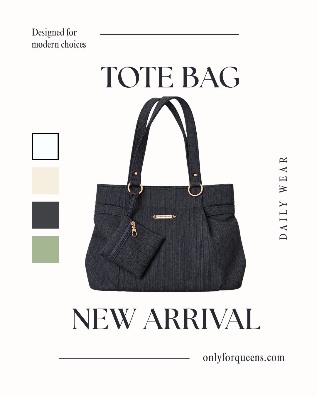 Blackish Soft Tote Bag - Image 3