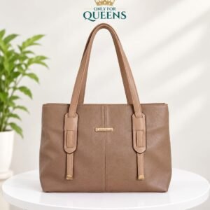 Light brown tote bag for women